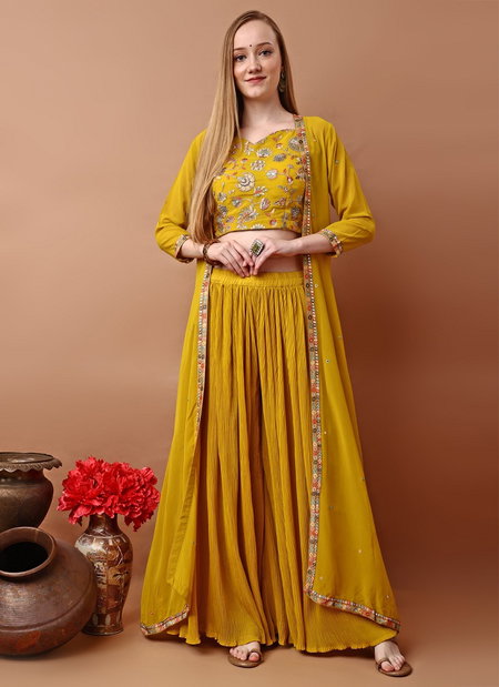 Moksa By Nsf Georgette With Embrodery Work Indo Western Wholesale In India